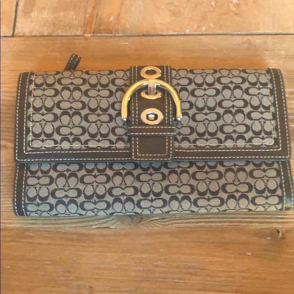 Coach checkbook wallet